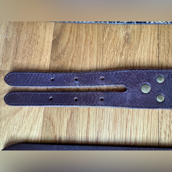 Lot of 5 women’s belts size Small — all leather! Pink, faux snake etc - Picture 11 of 16